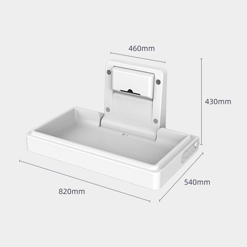 Easy Clean Baby Changing Table for Shopping Mall Restroom Convenient Baby Changing Table for High-Traffic Restroom Areas