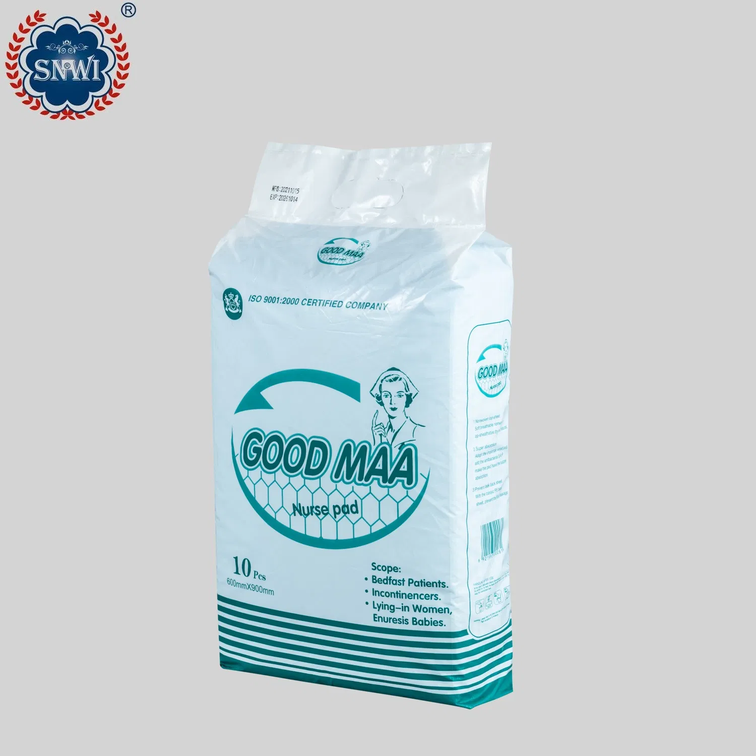 Factory Wholesale 45X 60cm Blue Paper Disposable Absorbent Hygiene Sheet Incontinence Bed Nursing Under Pad