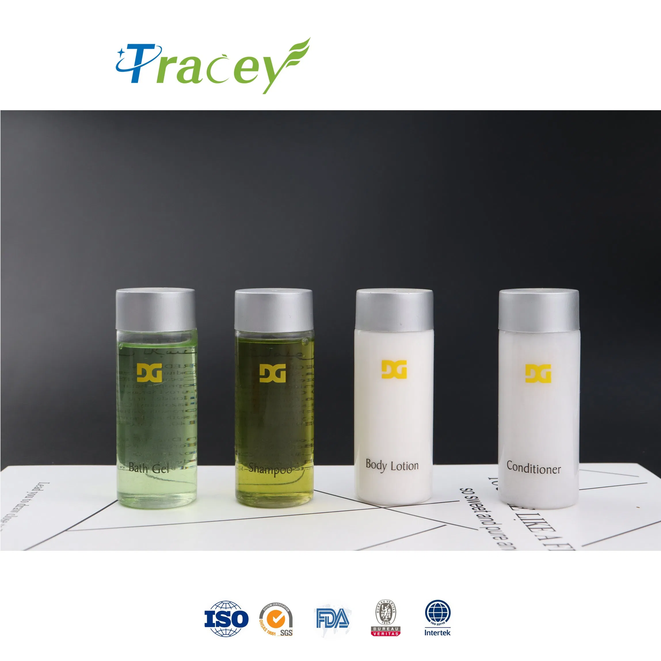 40ml Luxury Hotel Shampoo/Bath&Shower Gel, Customized Crystal Cap Bottled Cosmetic for Travel / Motel Bathroom Toliet Liquid
