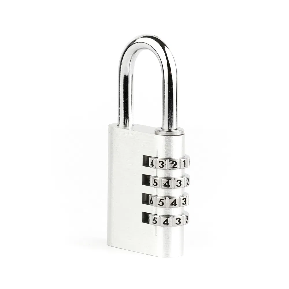28mm 4-Digit Security Aluminum Code Combination Padlock for Gym Locker