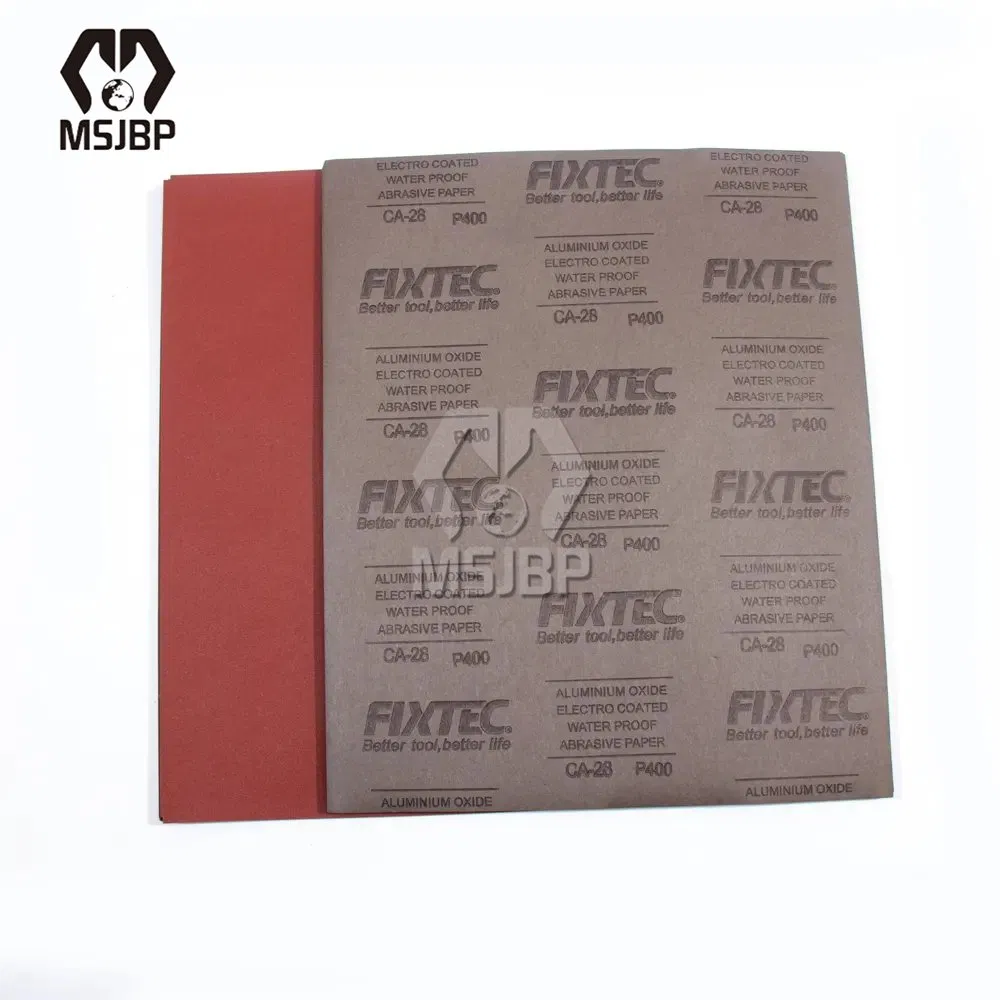 Водостойкая наждачная бумага Fixtec Red Aluminum Oxide