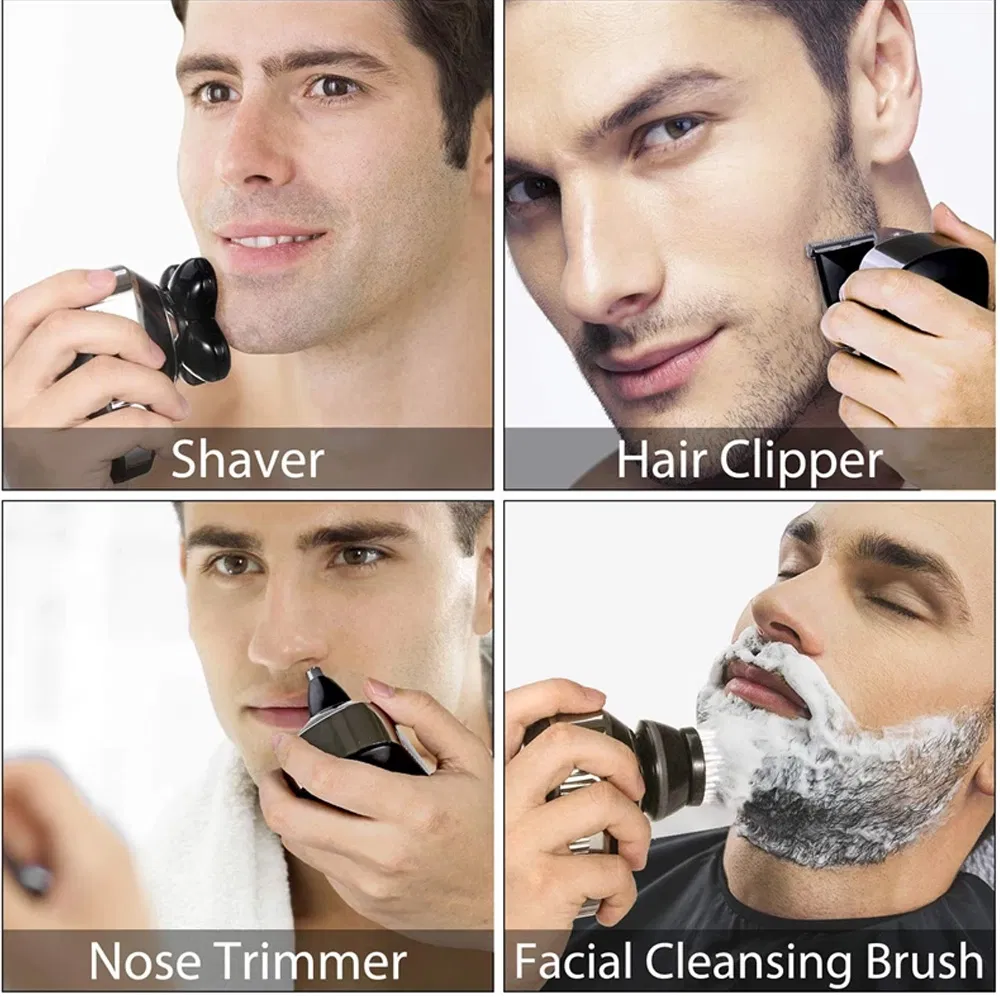 New Arrivals 4D 6 Heads Mens Bald Nose Barber Hair Razor Rechargeable Portable 5 in 1 Mini Waterproof Electric Shavers
