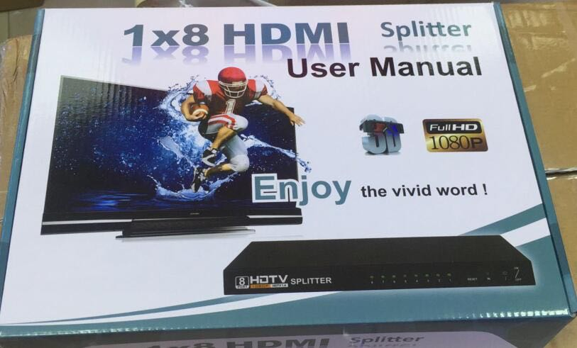 HDMI-сплиттер 1x8 HD1080p, 8 выходов