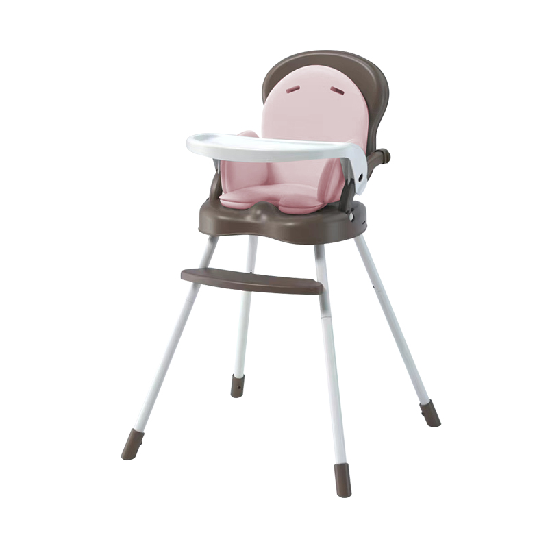 One Hand Fold Children PU Fabric Baby Feeding High Chair for Restaurant