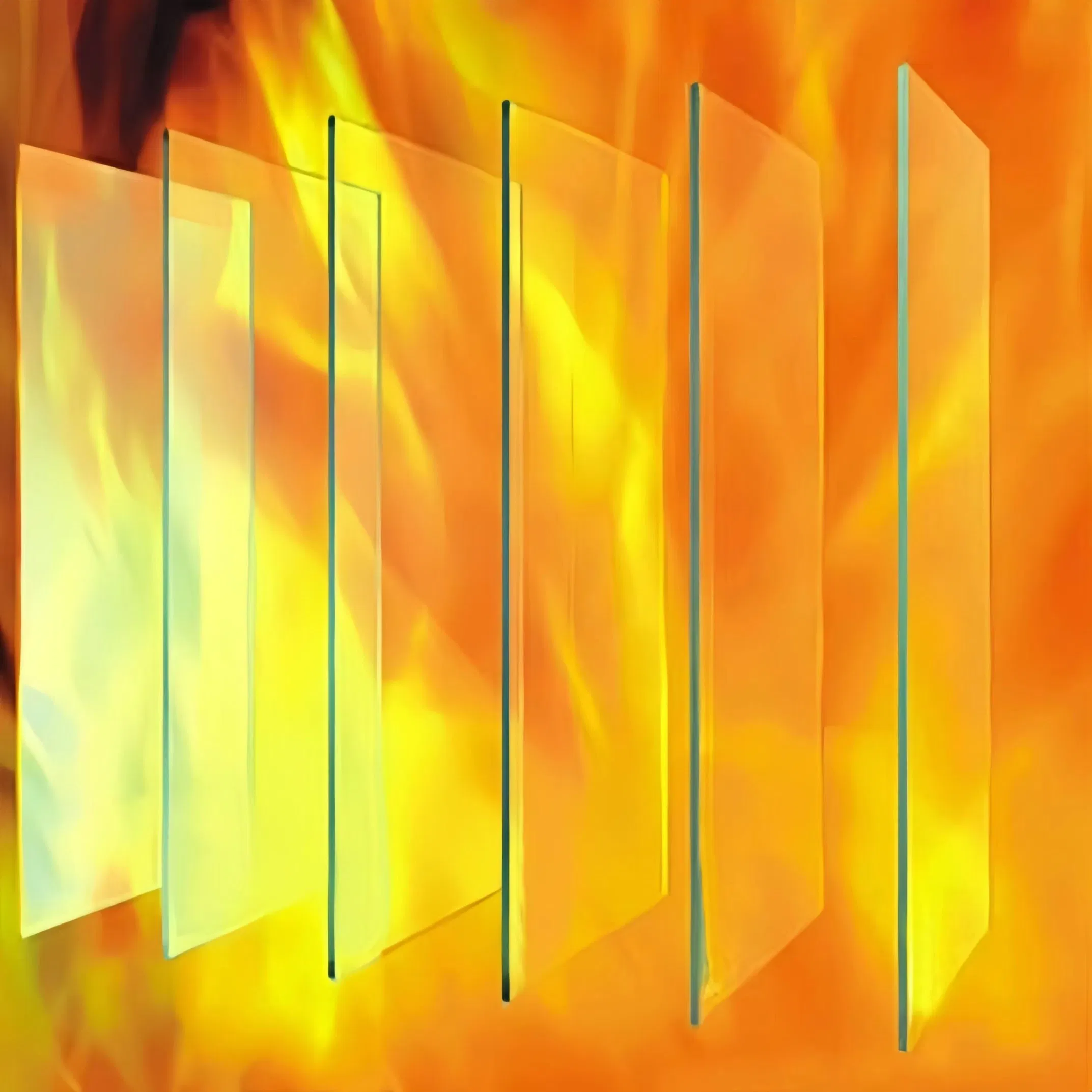 90 Minutes 120 Minutes Tempered Fireproof Glass Door Fire-Resistant Glass