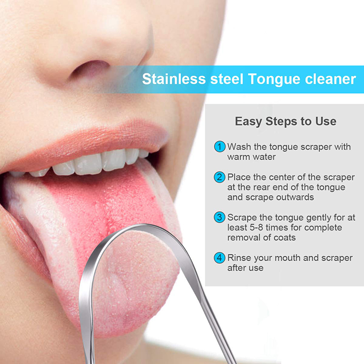 High Quality Stainless Steel Tongue Cleaner Tongue Scraper