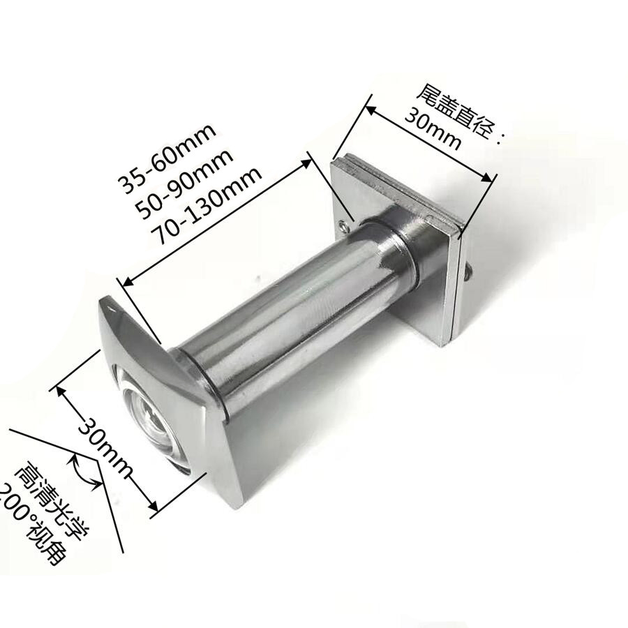 Cheap Price Professional Door Hardware Factory 16/50-90mm Produce Square Door Viewer Security Door Peephole