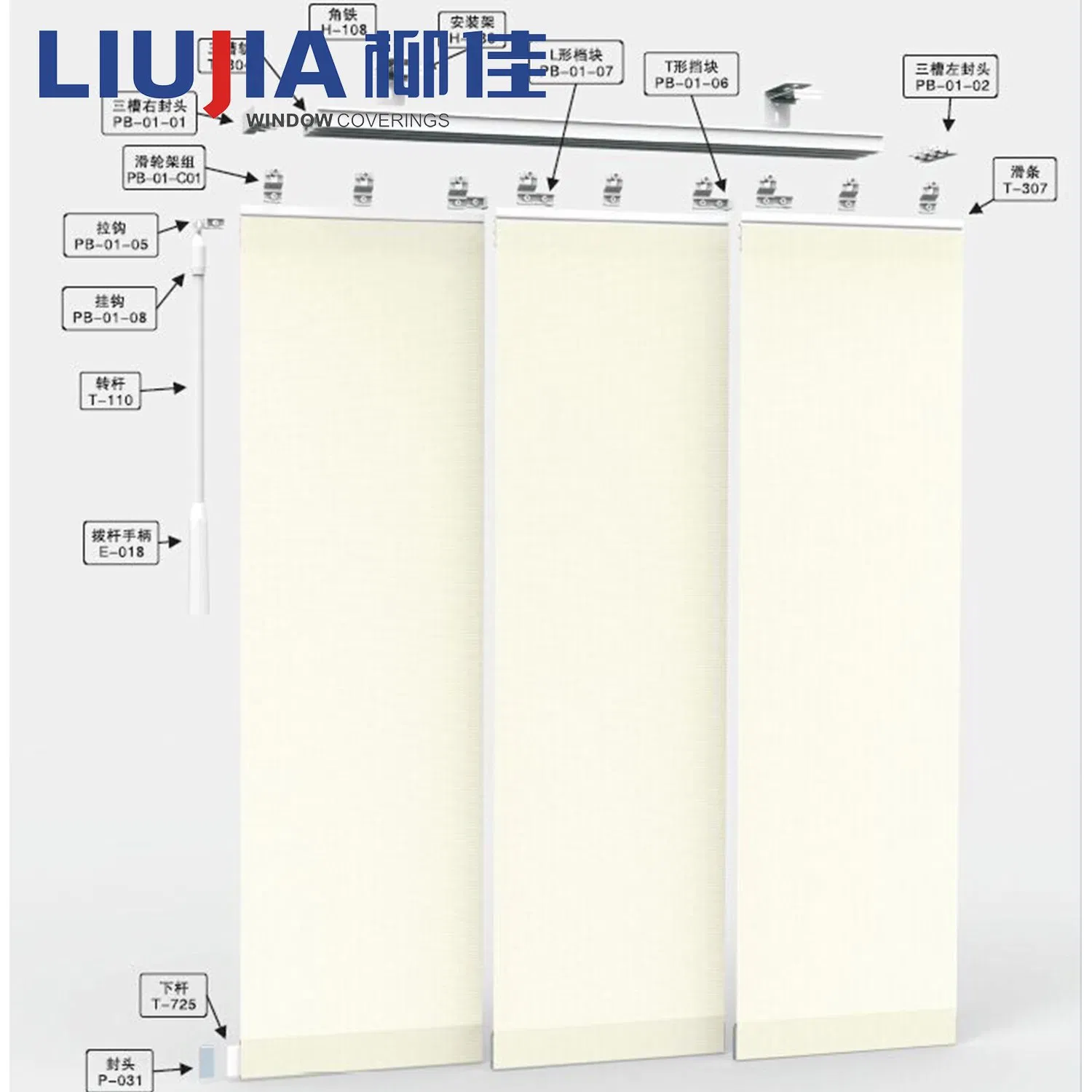 Factory Direct Supply Panel Track Blind