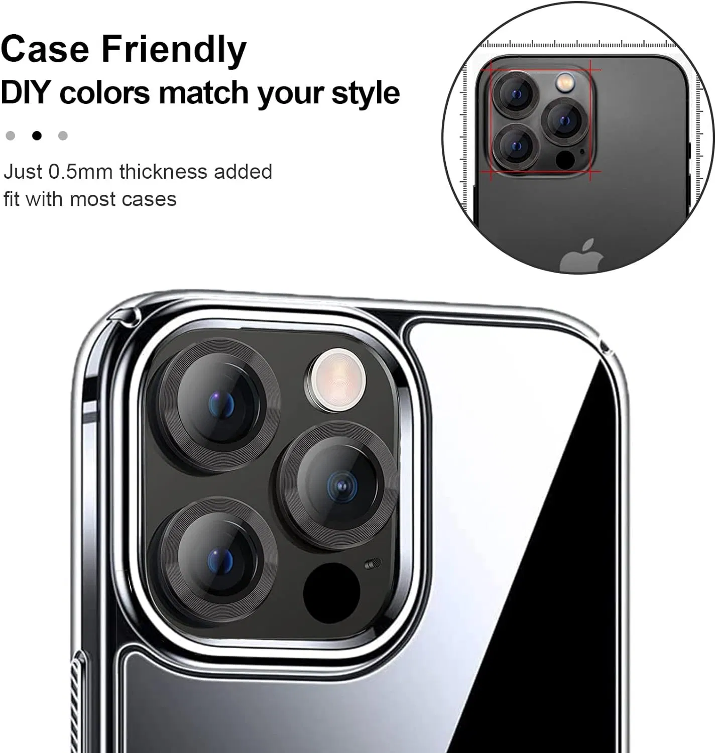 Защитное стекло на камеру iPhone 15/16/17 Pro/Max, 9H