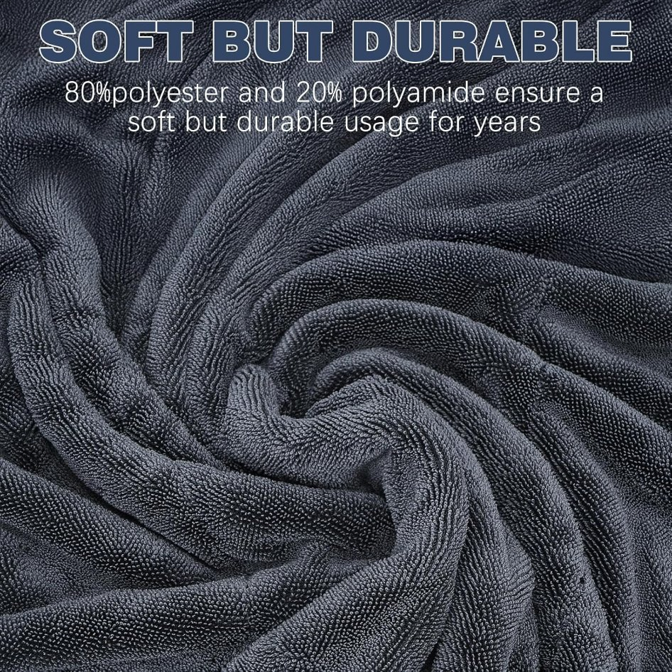 Microfiber 1200 GSM Wash Car Care Cloths Cleaning Twisted Loop Drying Towels