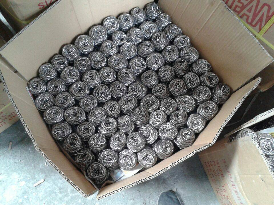 Galvanized Steel Wire Mesh Pot Cleaner Metal Cleaning Scourer