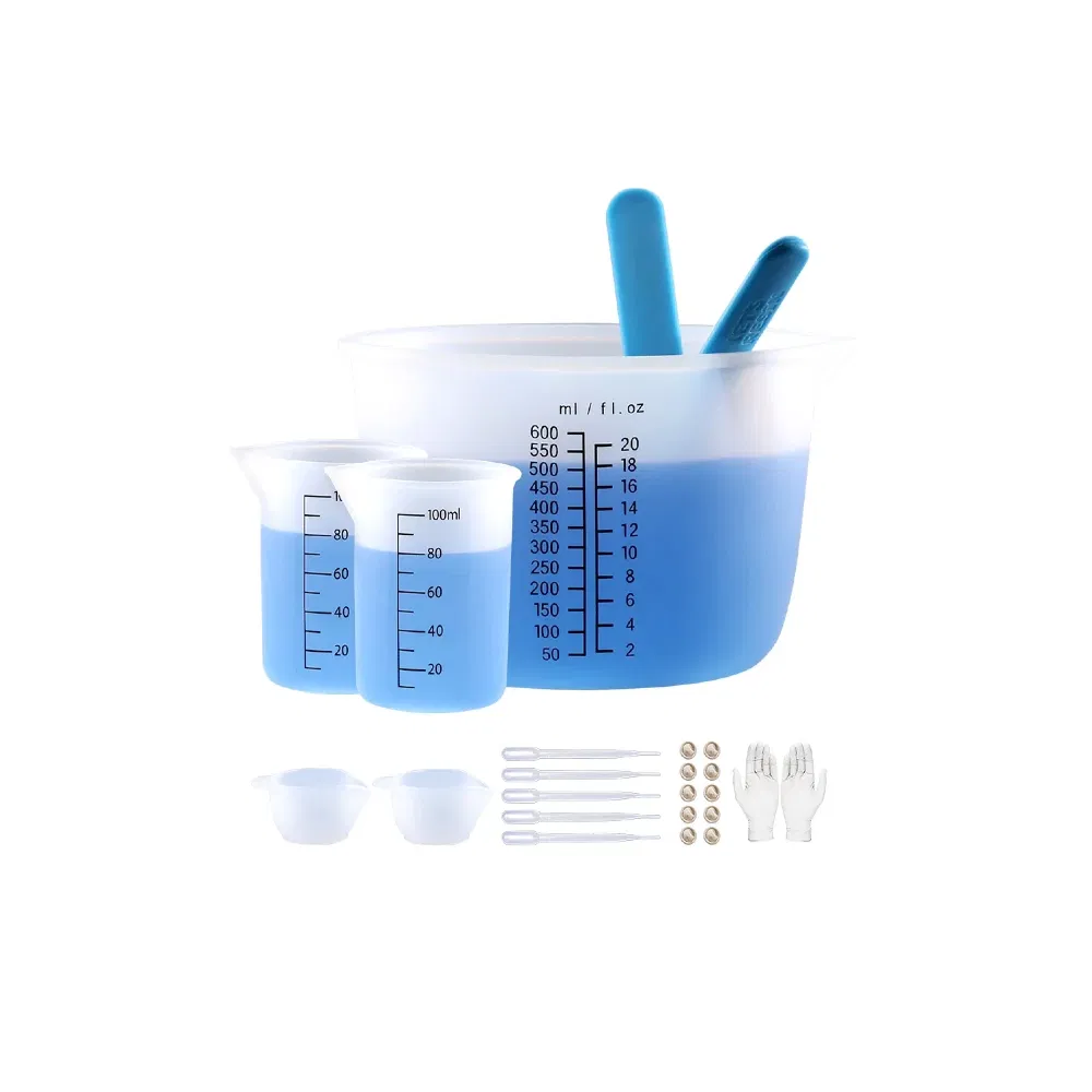 Силиконовая мерная кружка пищевая, 14 унций