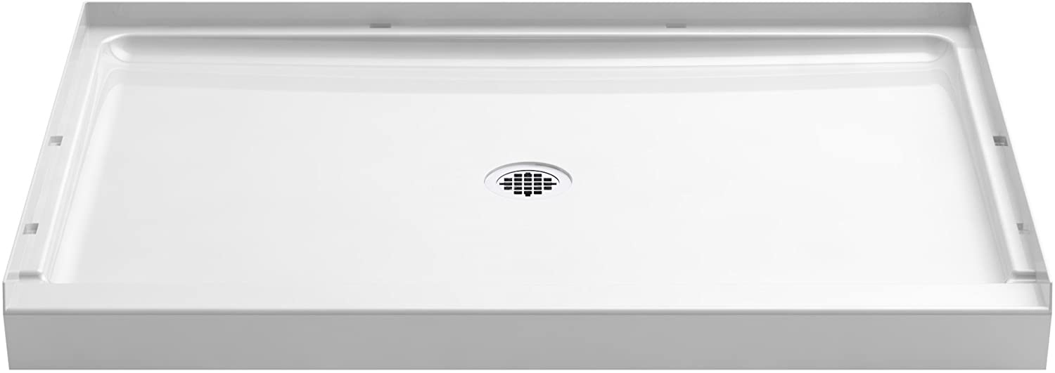Rectangular Shower Base with Single Threshold and Center Drain (BD-3002)