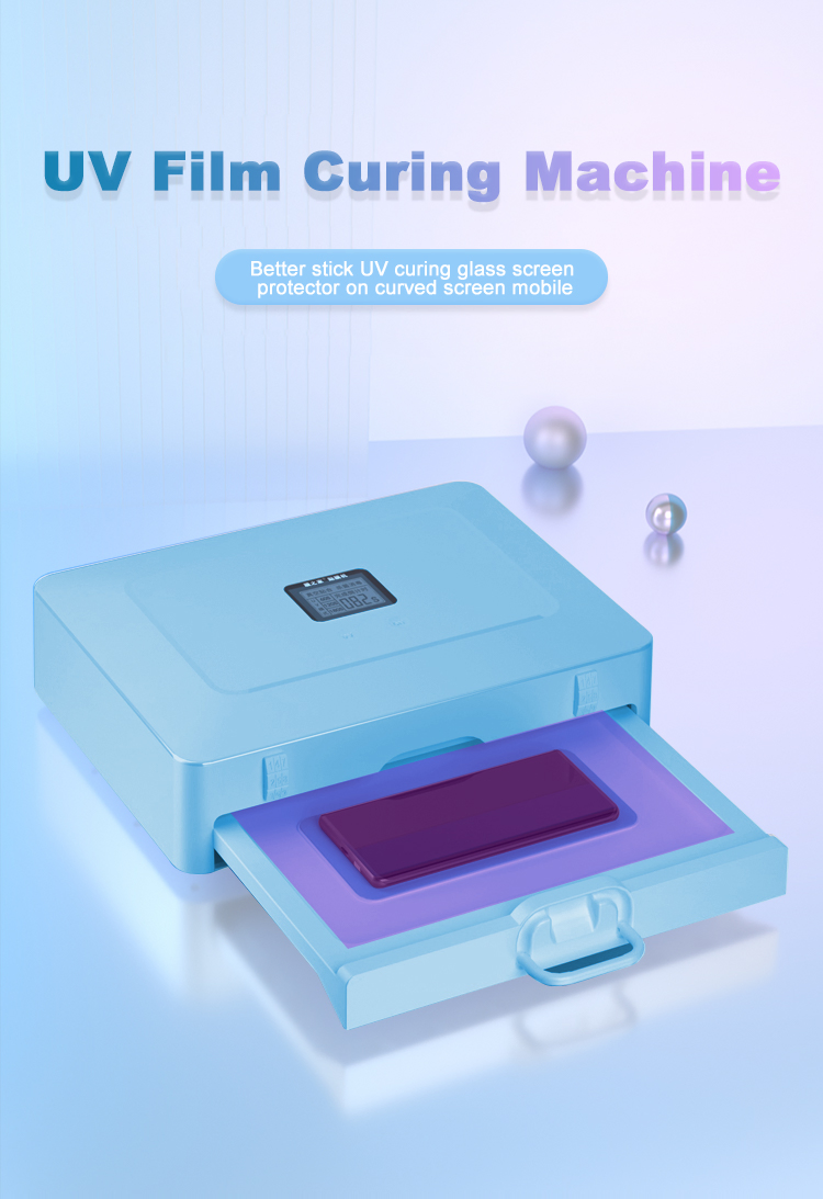 Daqin UV Light Mobile Phone UV Curing Film Lamp Glass Screen Protector UV Cured Bonding LED Light Curing Machine Box