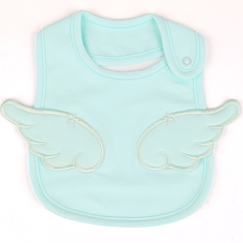Saliva Towel Factory Spot Cotton Baby Products Embroidery Kids Anti-Dirty Waterproof Bib