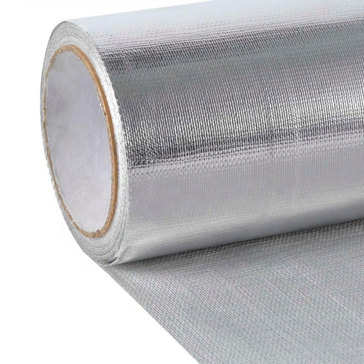 Aluminized Foil Thermal Heat Insulation Material Backed Aluminum Fiberglass Cloth for House