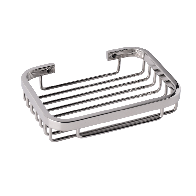 Стальная полка для ванной с держателем для шампуня