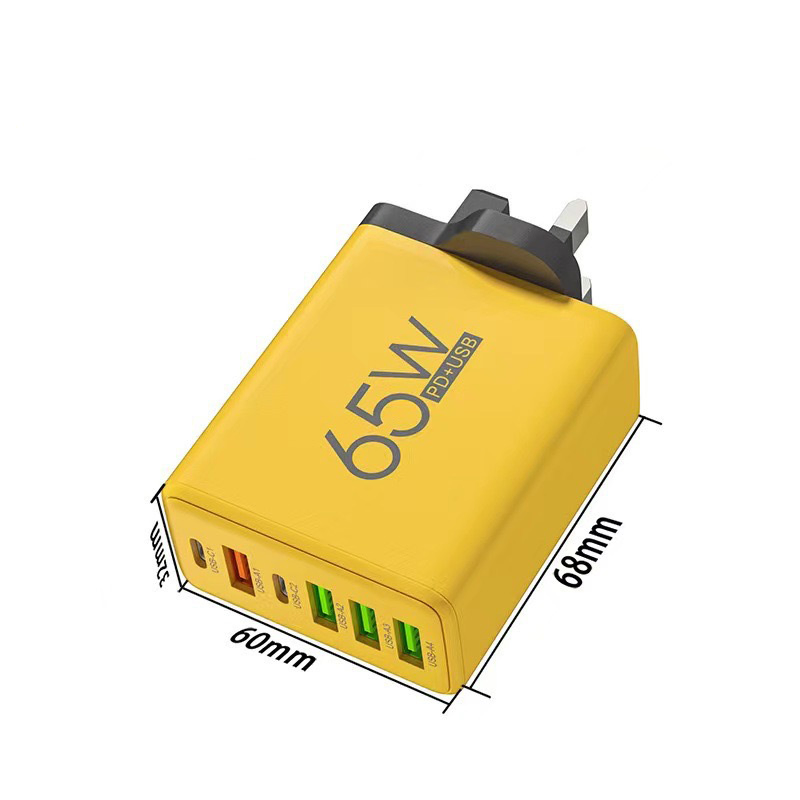 UK 120W Dual USB-C PD Fast Charger with QC3.0 Multi-Port Laptop & Device Wall Adapter