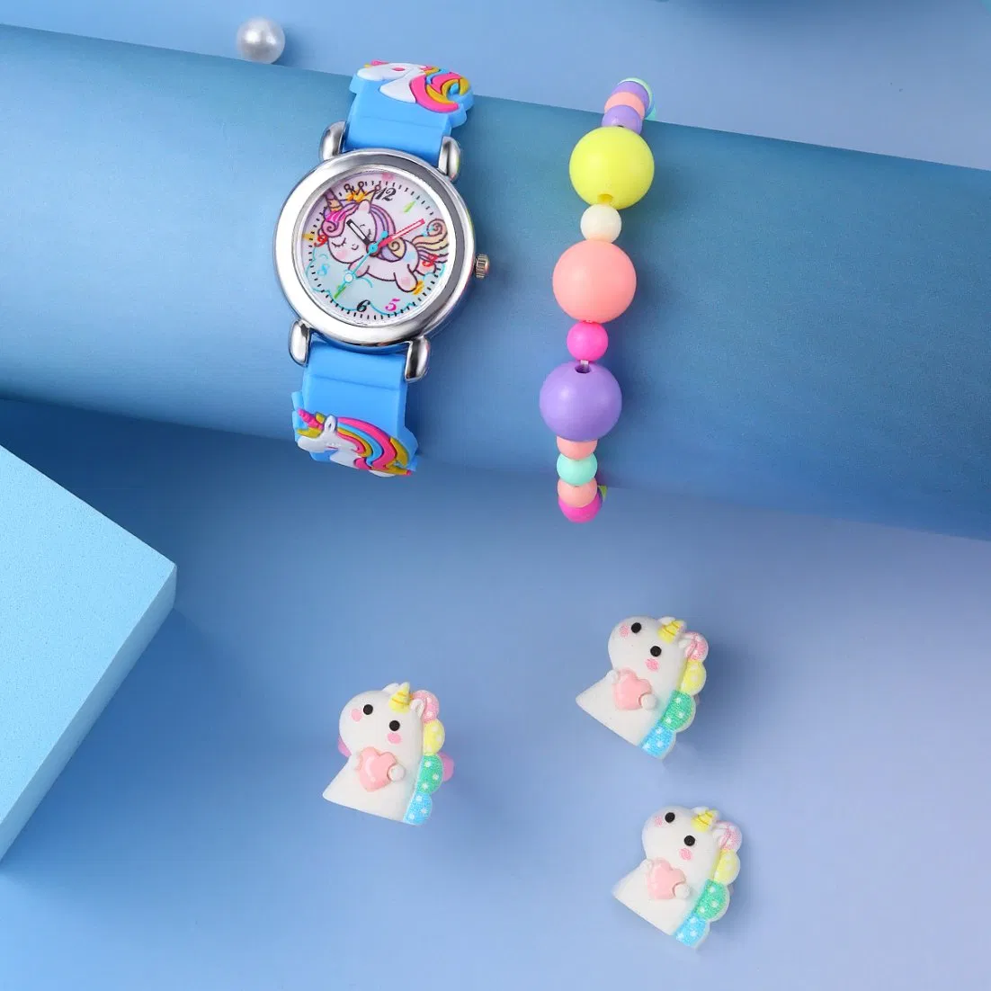 Blue Unicorn Watch Cute Accessories of The Same Element