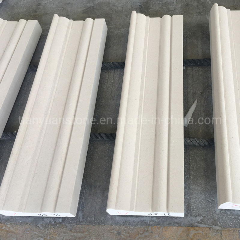 Natural Polished White Marble Stone Fabrication Interior Border