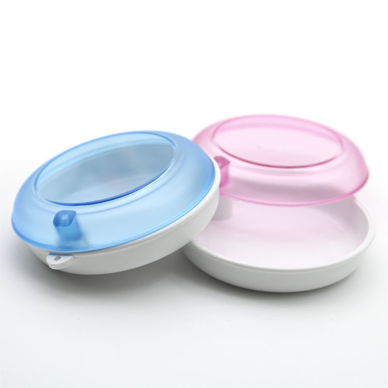 Transparent Rotating Lid Round Dental Box Orthodontic Retainer Aligner Case