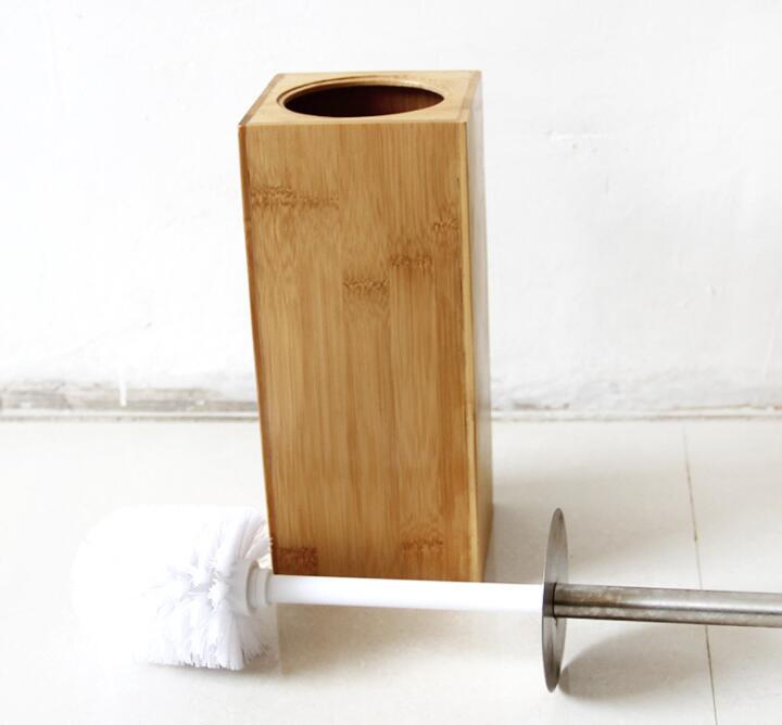 Набор для туалета: ершик и держатель из бамбука и нержавеющей стали