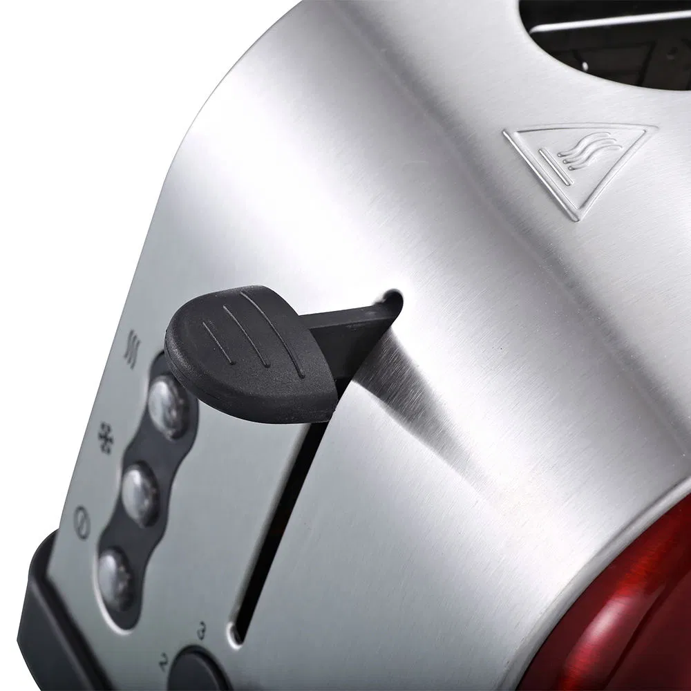 Toaster Stainless Steel Toaster Automatic 2 Slices Home Breakfast 6 Shade Settings with Removable Crumb Tray