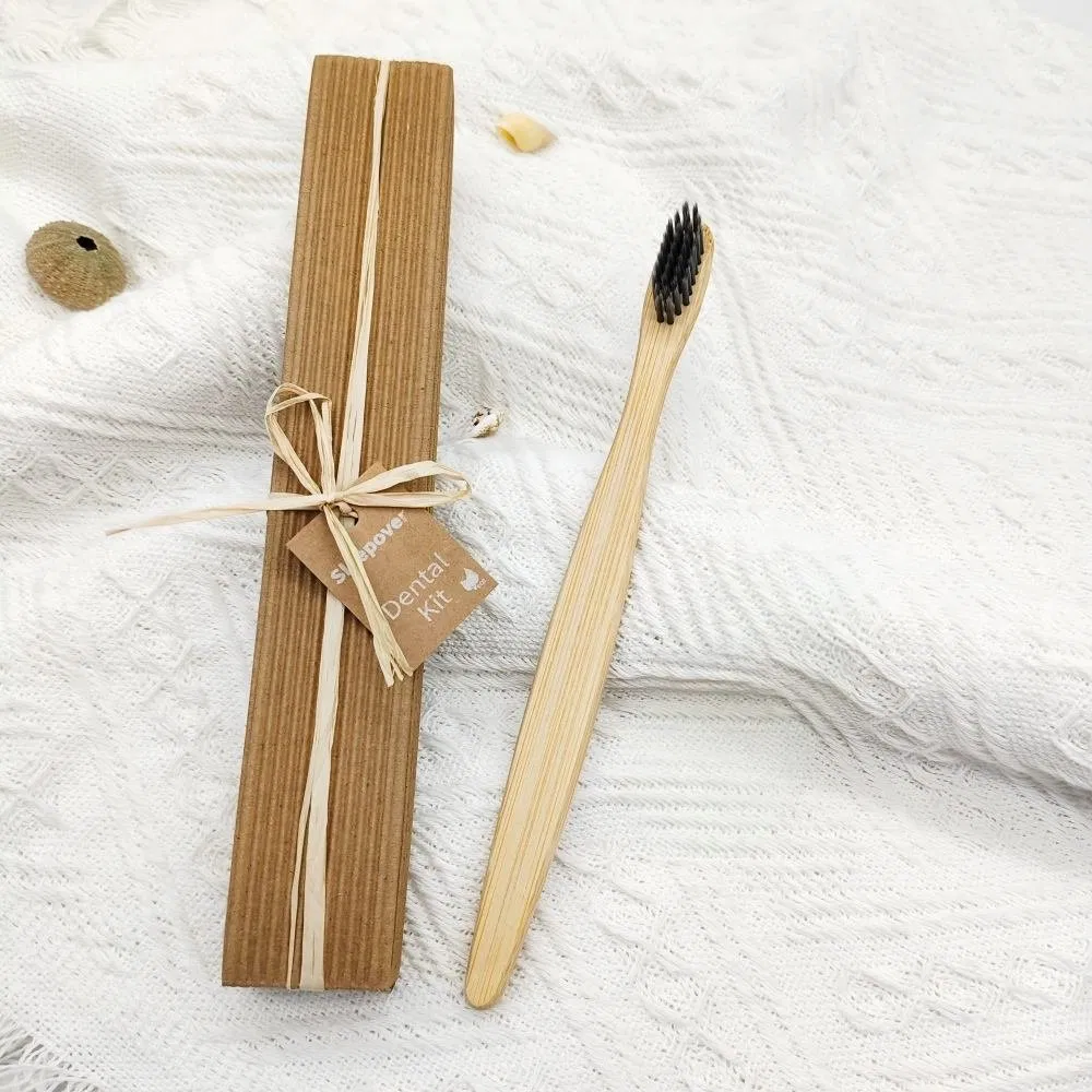 Wholesale Hotel Bamboo Toothbrush 100% Natural Biodegradable Eco-Friendly Corrugated Paper Box Packaging