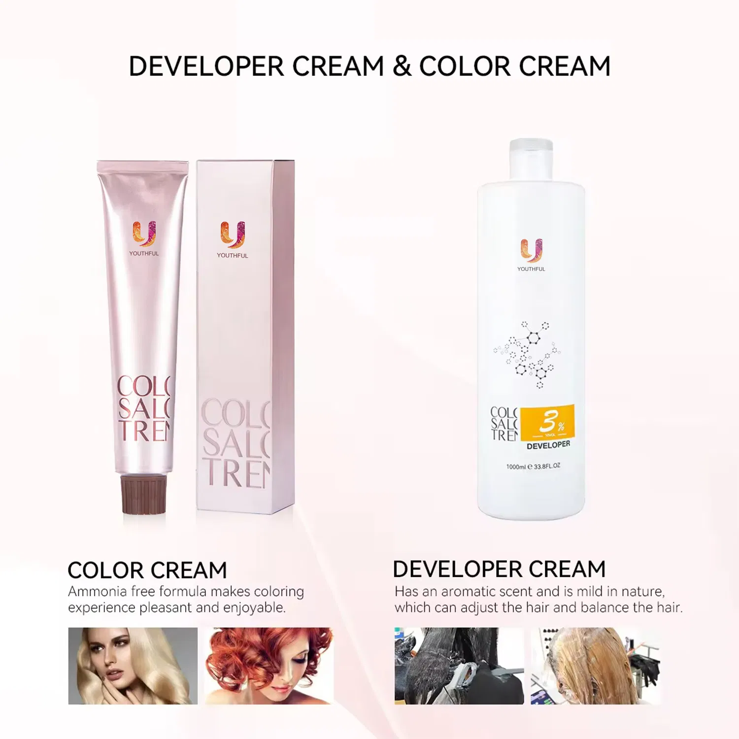 Manufacturer Best Cover White Gray Hair Ammonia Free Color Cream