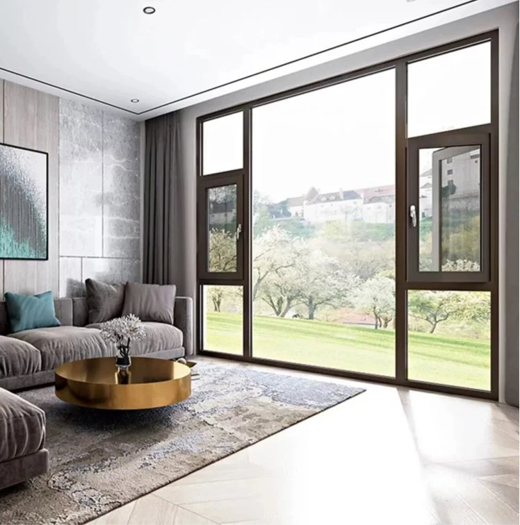 Energy Efficient Double Glazed Casement Window Hurricane Proof High Impact Push out Aluminium Swing Windows