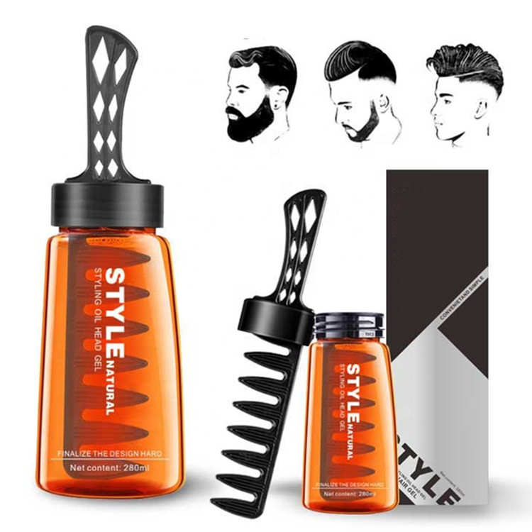 Strong Hold Wax Hair Styling Gel with Comb Eco Temporary for Men