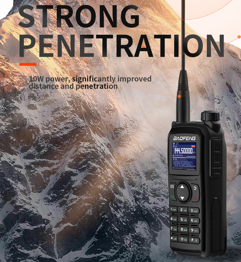 Портативная рация Baofeng UV-28 10Вт, три диапазона, GPS