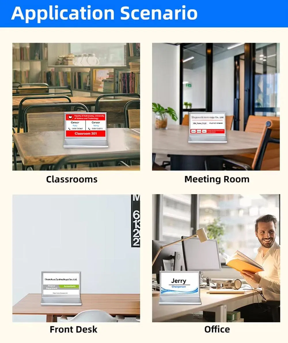 Customized to Sample 7.5 Inch 4 Color E-Ink EPD Display Large Conference Meeting Nameplate E Paper Display Tag Electronic E Ink Shelf Label Timely Action