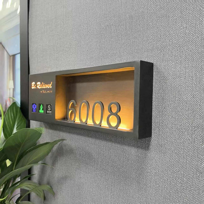 OEM ODM Modern Hotel Doorbell LED Doorplate with Dnd Mur Logo