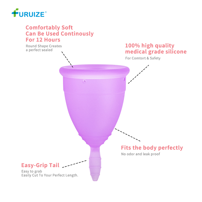 Manufacturers Custom Wholesale 100% Organic Silicone Menstrual Cup Women Period Medical Menstrual Cup