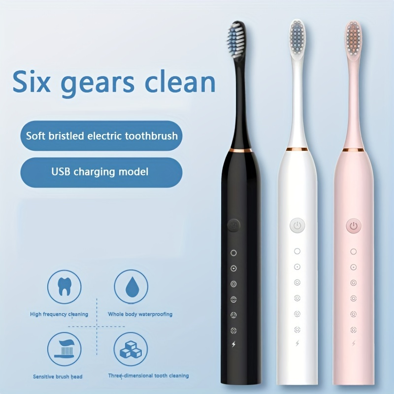 Sonic Electric Toothbrush for Adults - Rechargeable Ipx7 Waterproof Smart Timer