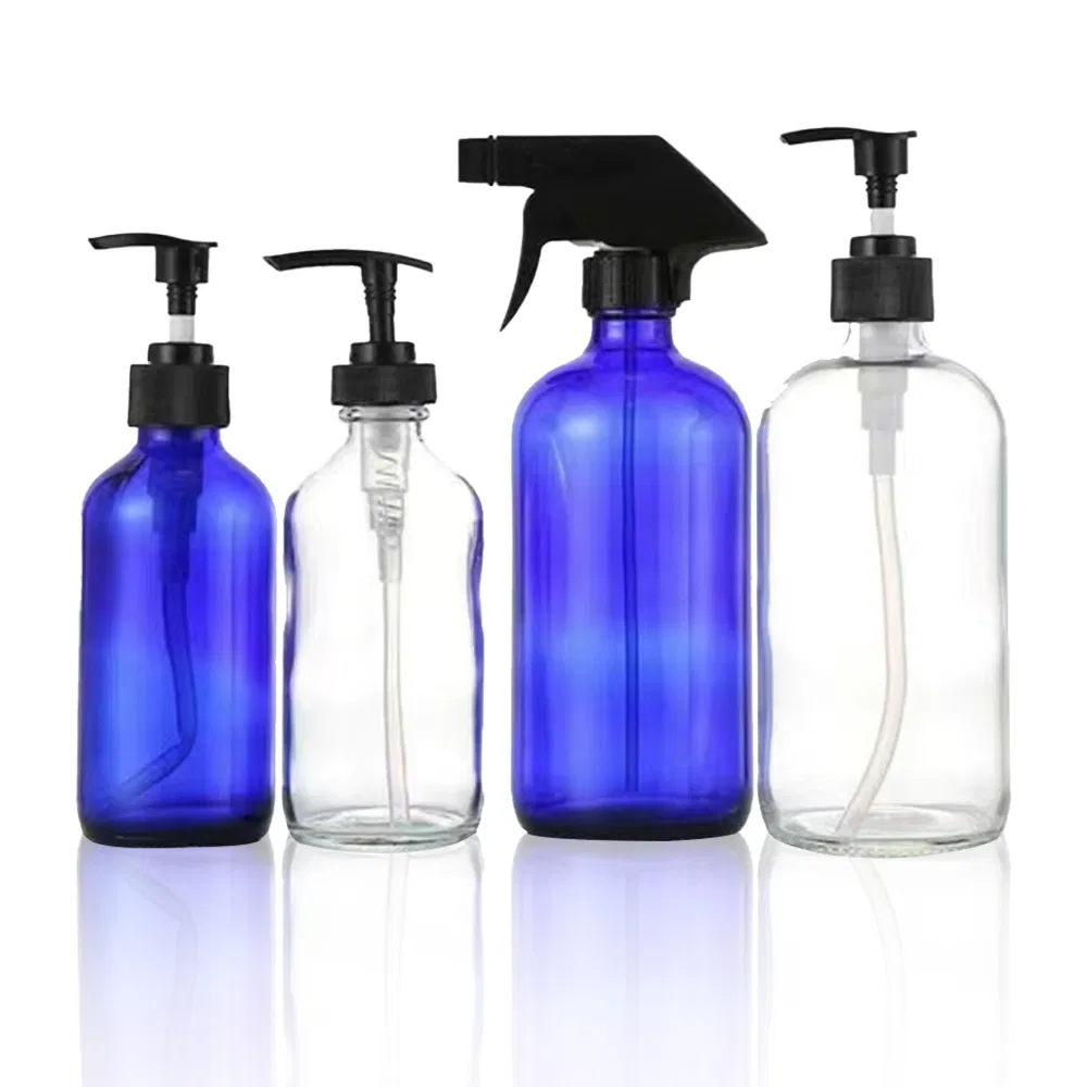 Premium 16oz Multicolor Boston Round Glass Bottles for Chemicals