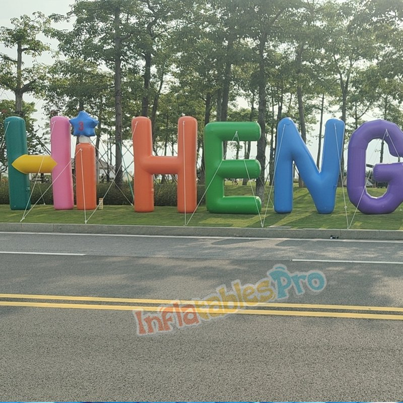 Custom Giant Inflatable Alphabet Letters Wall with Lights