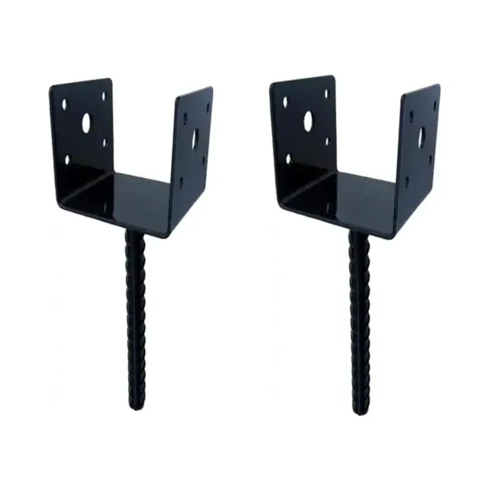 Металлический U-образный держатель для столба забора