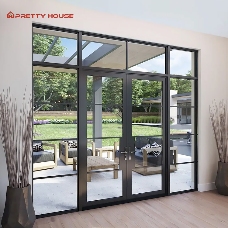 Panoramic Tempered Double Glazed Doors Aluminium Silent Sliding Doors