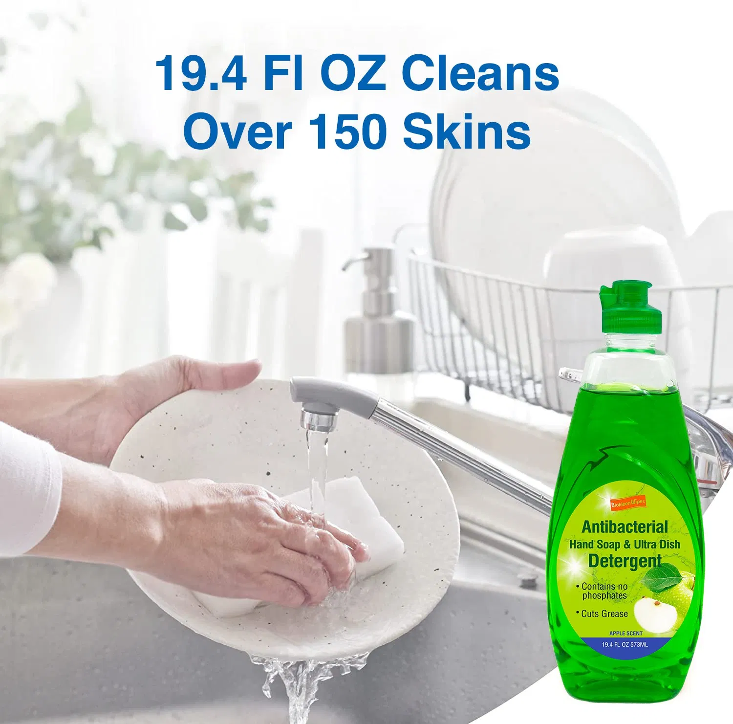 Biokleen 573ml Dishwashing Cleaning Detergent Liquid Detergent OEM Dishwashing Liquid for Kitchen