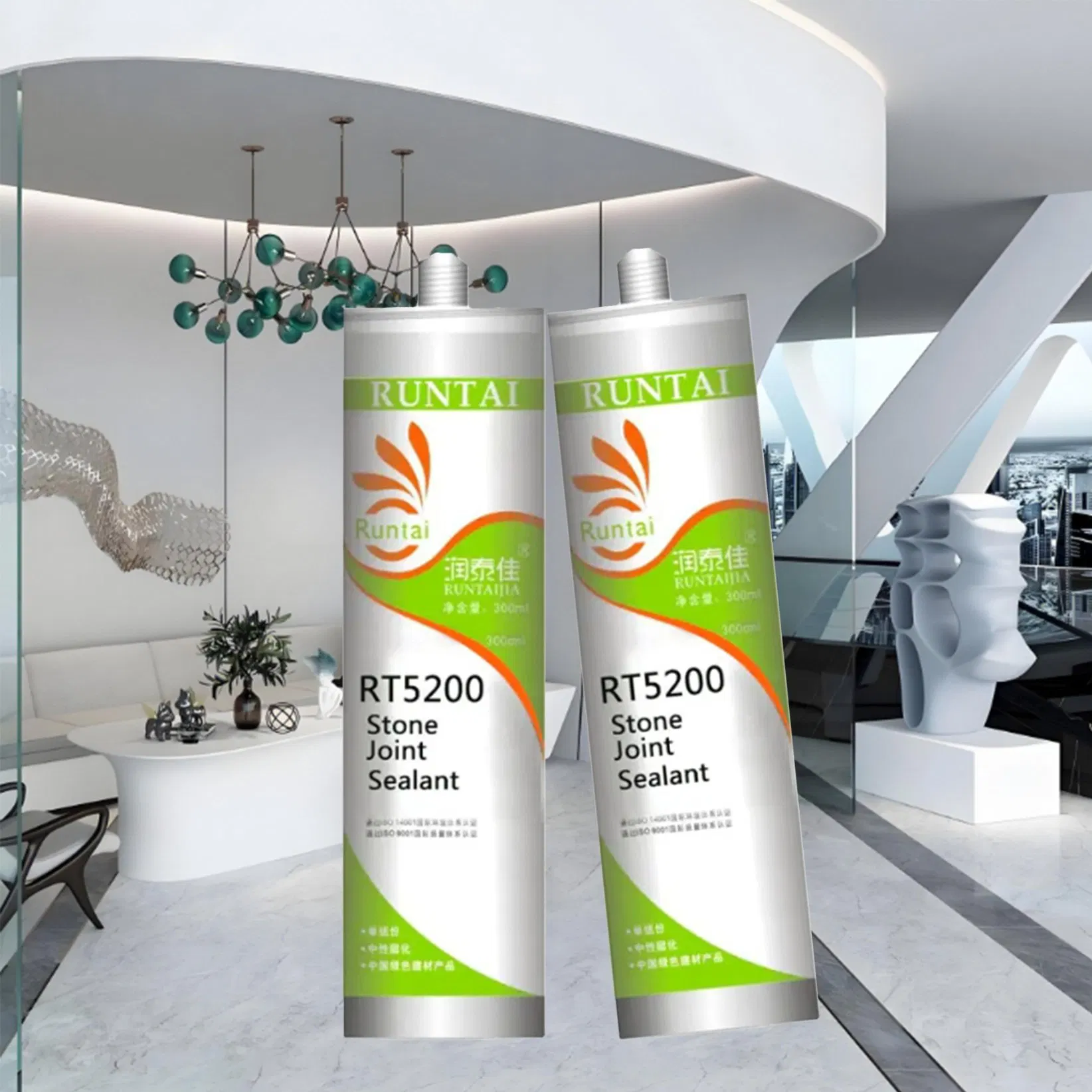 Runtai Neutral White Silicone Sealant Caulk Designed for Delicate Stone Applications