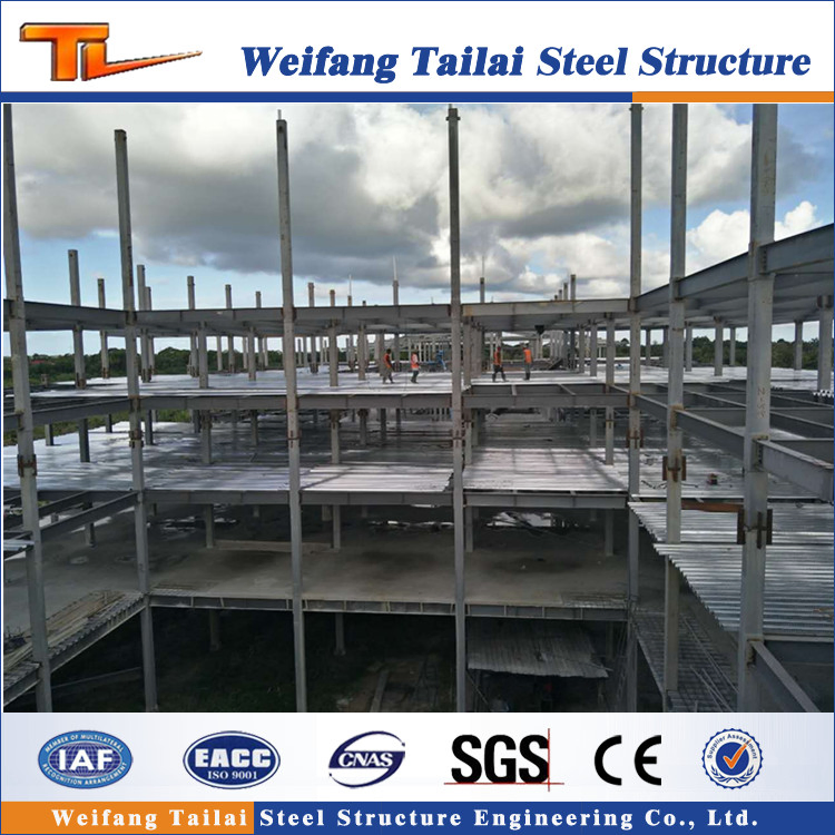 Prefabricated Engineered Prefab Steel Structure High Rise Building / Multi-Storey Construction Hotel Supermarket
