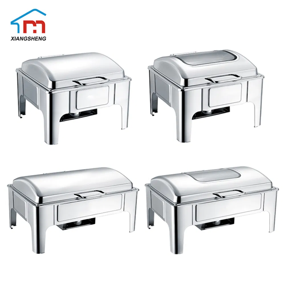Xiangsheng 9L Hydraulic Induction Stainless Steel Chafing Dish with Glass Winodw