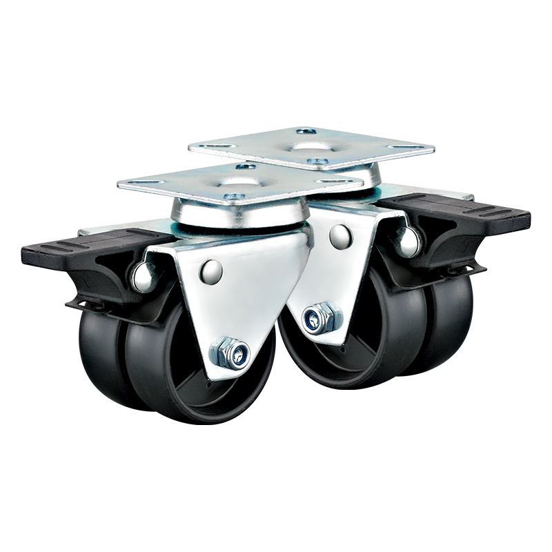 2"3" Light Duty PP Twin Caster Industrial Trolley Wheel Small Dolly Plastic Casters Removable Caster Wheels