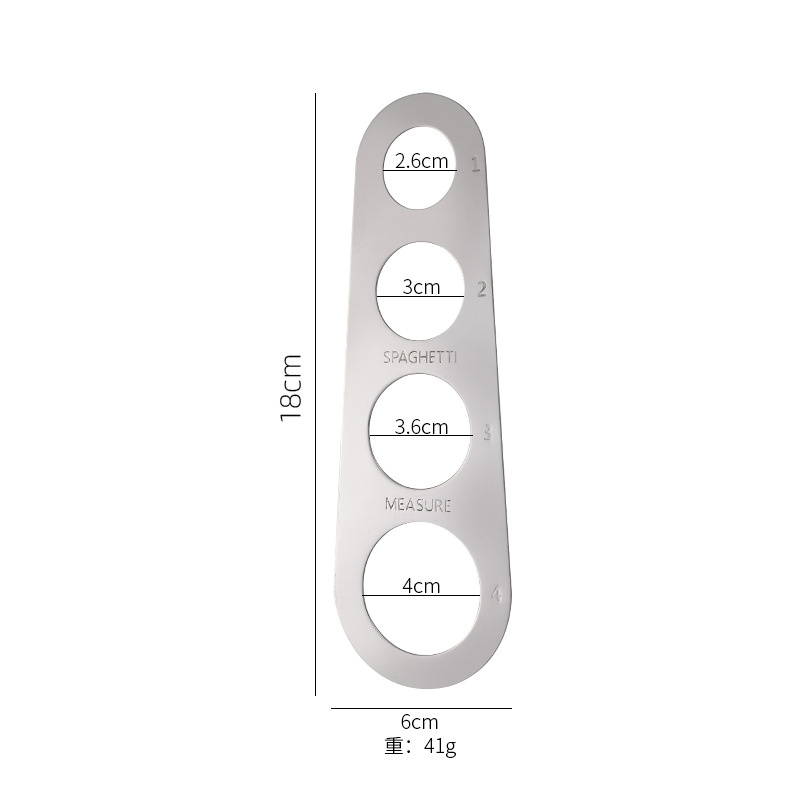 Pasta Measure Tools,Stainless Steel Kitchen Gadgets,4 Serving Portion Spaghetti Measure Ruler,Pasta Noodles Measurer Tool,Stainless Steel Ruler for Spaghetti