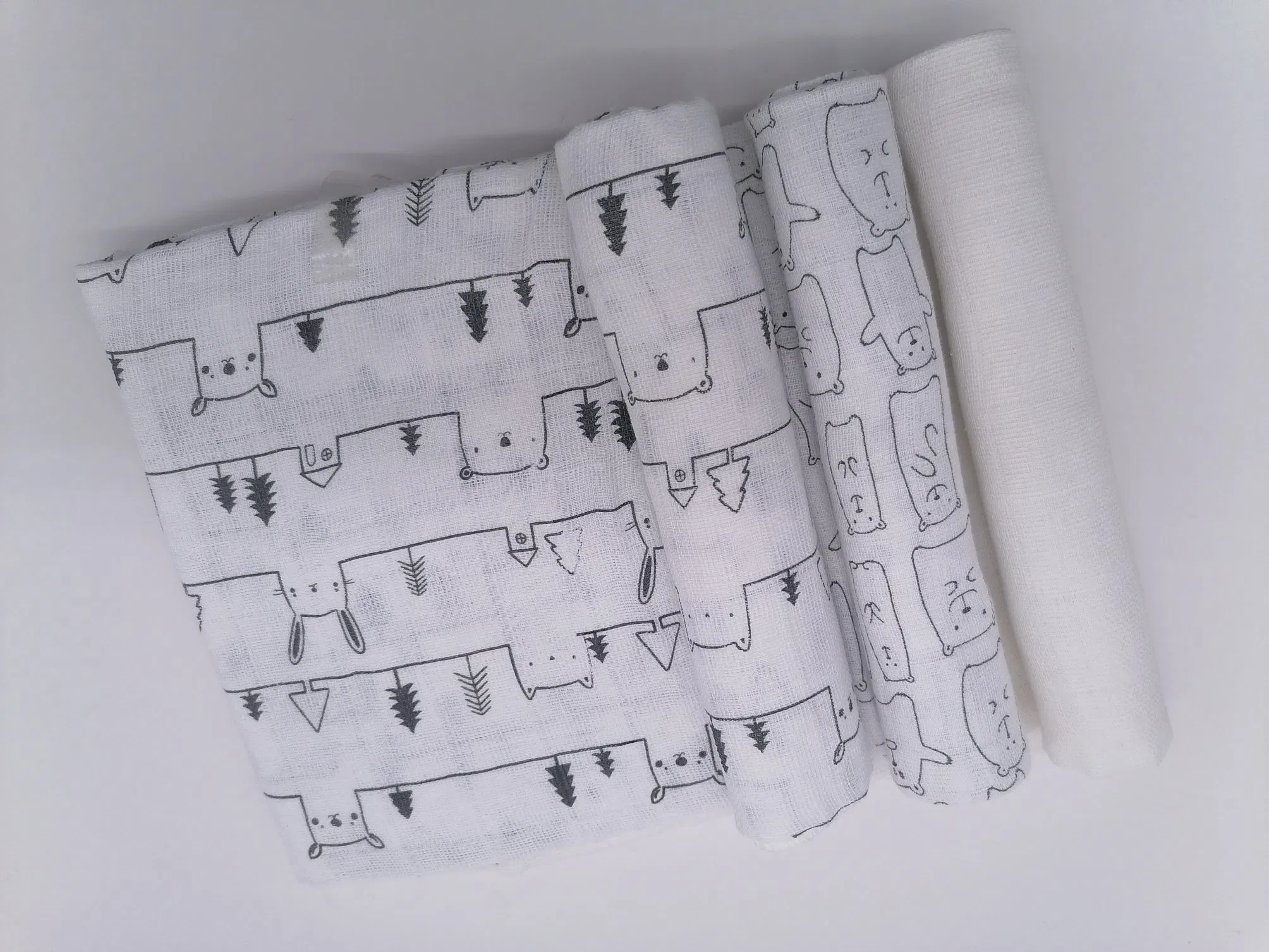 Custom Design 100% Cotton Muslin Baby Diapers