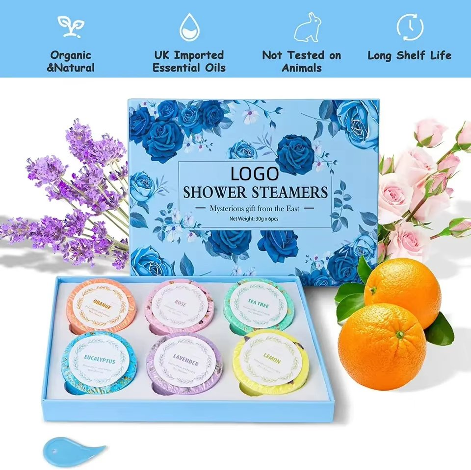 Handmade Vegan Aromatherapy Shower Steamers Set for Self Care Shower Steamers