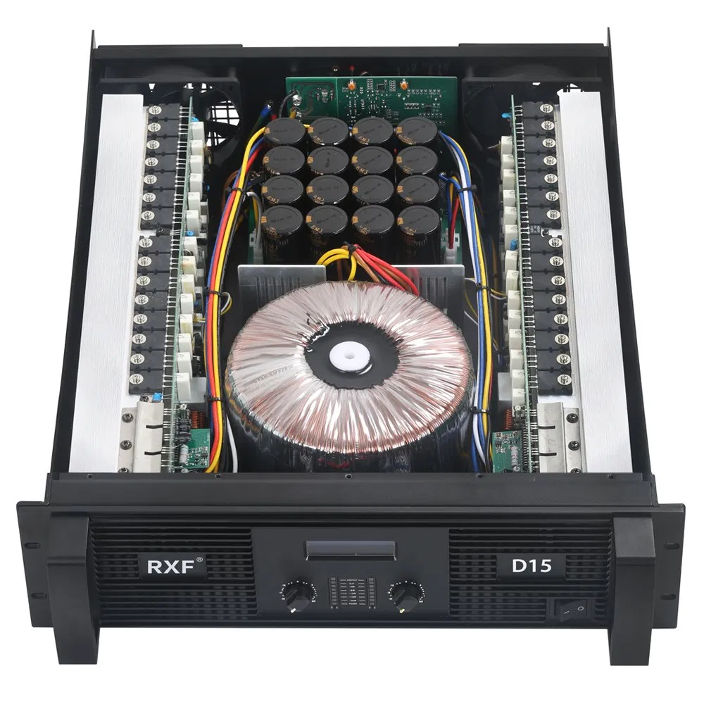 D15 3000 Watts 2CH Class H Professiona Audio Power Amplifier with 3 Steps Circuitry