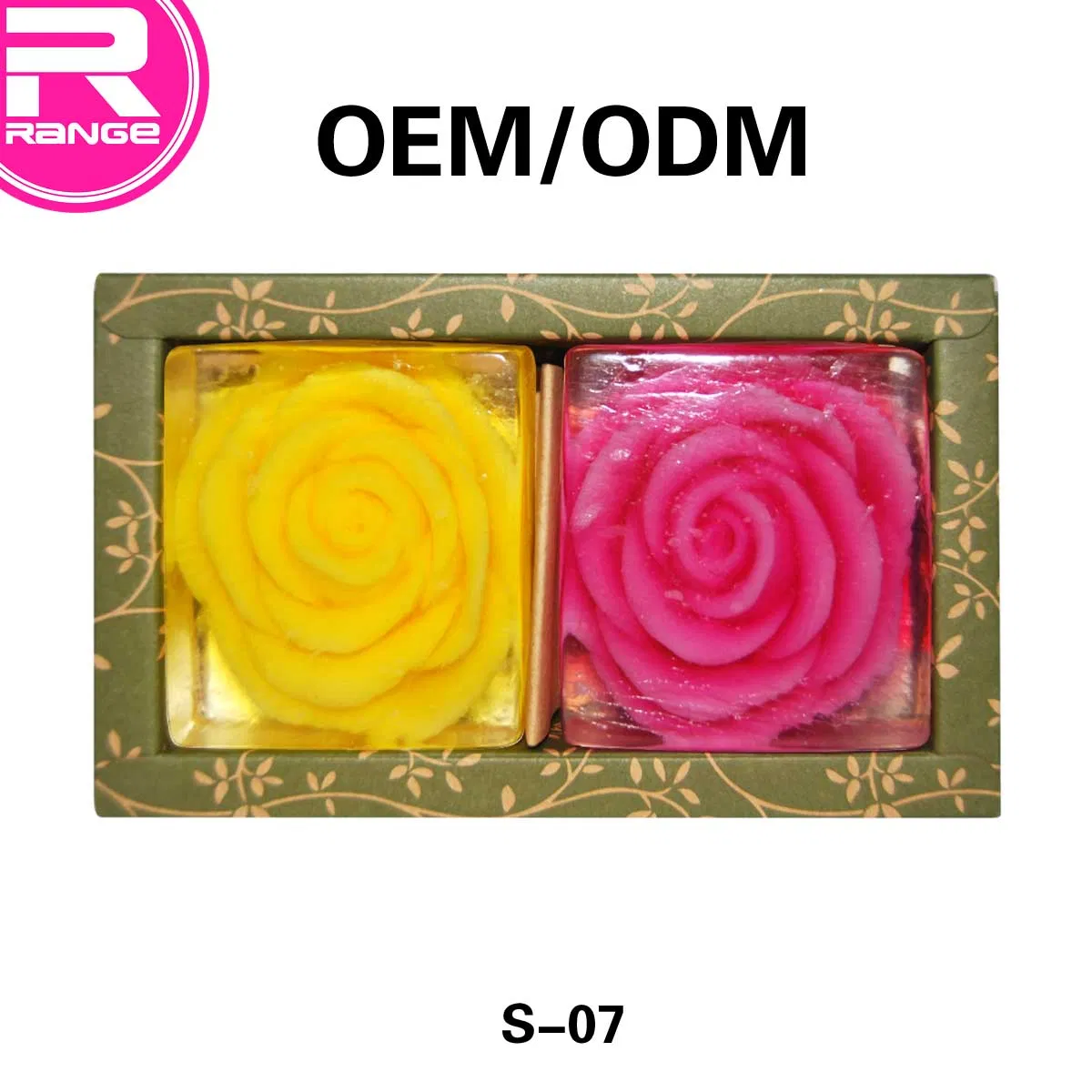 Natural Essential Handmade Transparent Oil Rose Bath Set Soap Gift Box